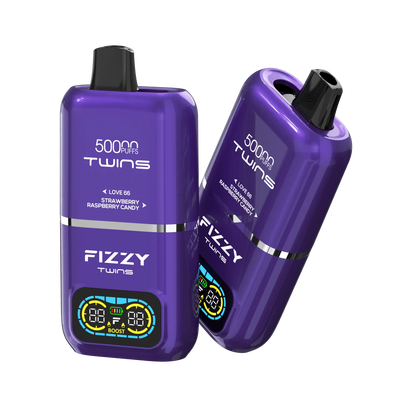 FIZZY TWINS Love 66 & Strawberry Raspberry Candy ノンニコチン