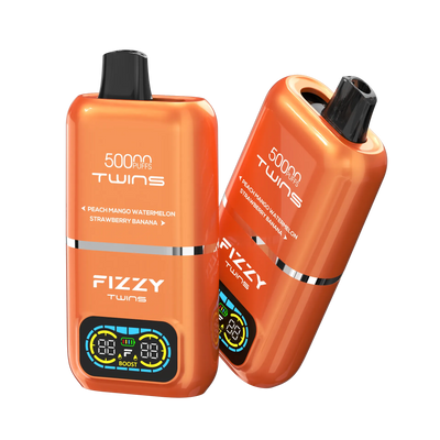 FIZZY TWINS Peach Mango Watermelon & Strawberry Banana ノンニコチン