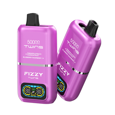 FIZZY TWINS Pineapple Peach Passion Fruit & Blueberry Rasberry ノンニコチン
