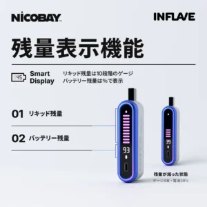 INFLAVE ONYX 18K 残量表示機能