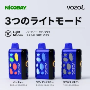 VOZOL RAVE 40K 3つのライトモード