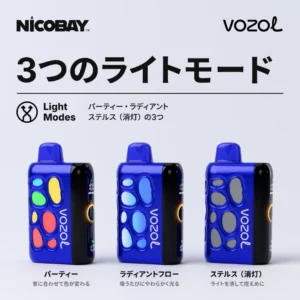 VOZOL RAVE 40K 3つのライトモード